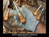 SC05 – Stemjernsett for Treskjæring - Sett med 6stk Kniver - Game-On.no