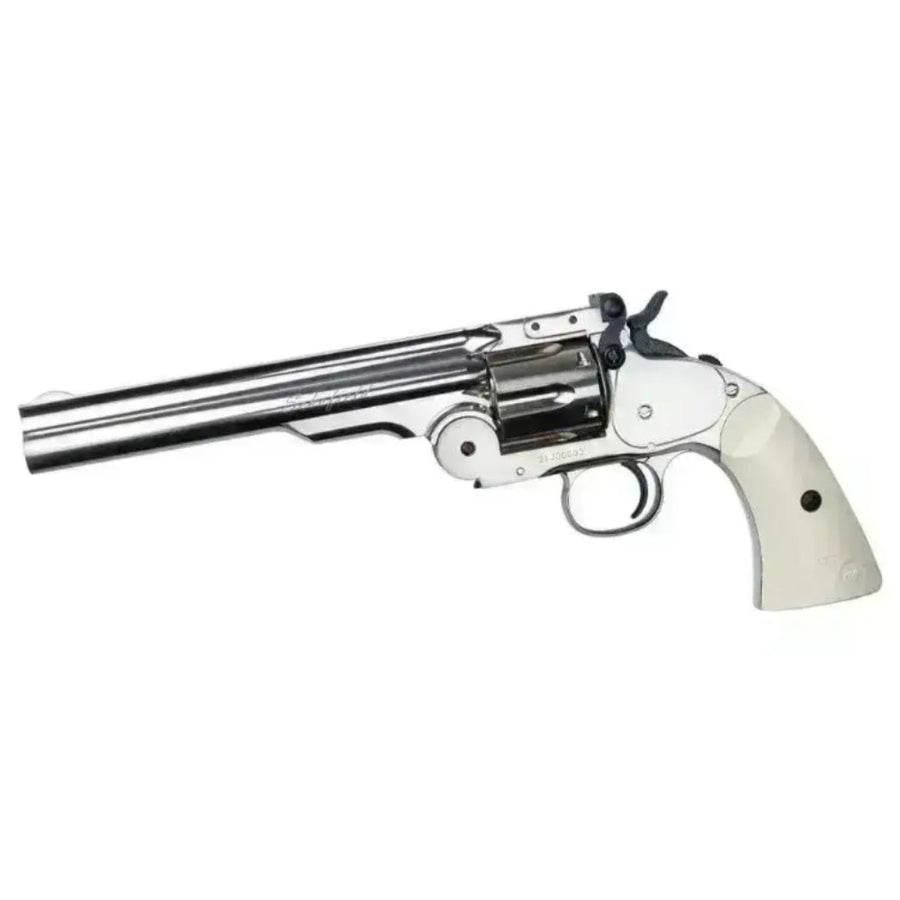 Schofield 6` - 6mm Softgun Revolver Co2 - Silver - Game-On.no