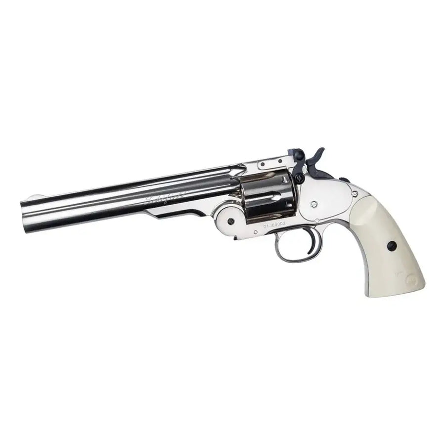 Schofield 6`- Luftvåpen Revolver - 4.5mm Pellet - Sølv - Game-On.no