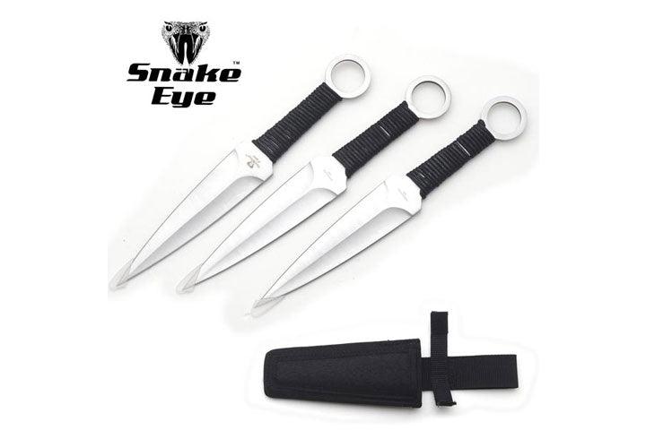 SE - Kunai Kasteknivsett - 3stk Kniver med Slire - Game-On.no