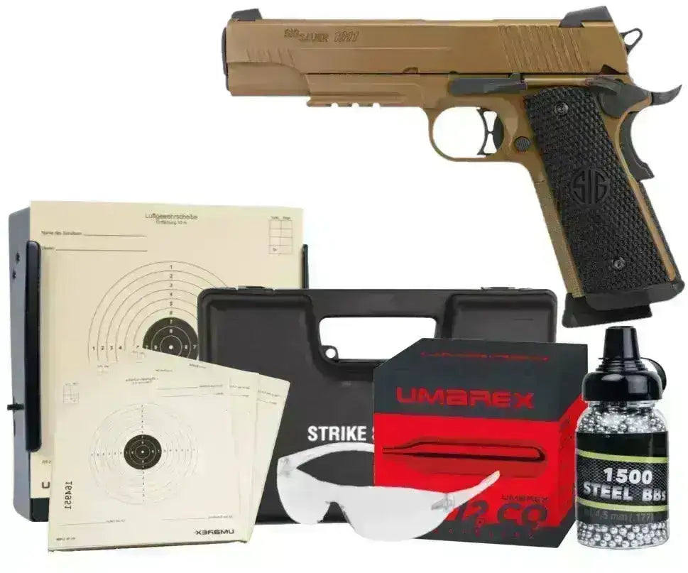 SIG Sauer 1911 Emperor Scorpion CO2 luftpistol pakkesett 4.5mm BB - Game-On.no