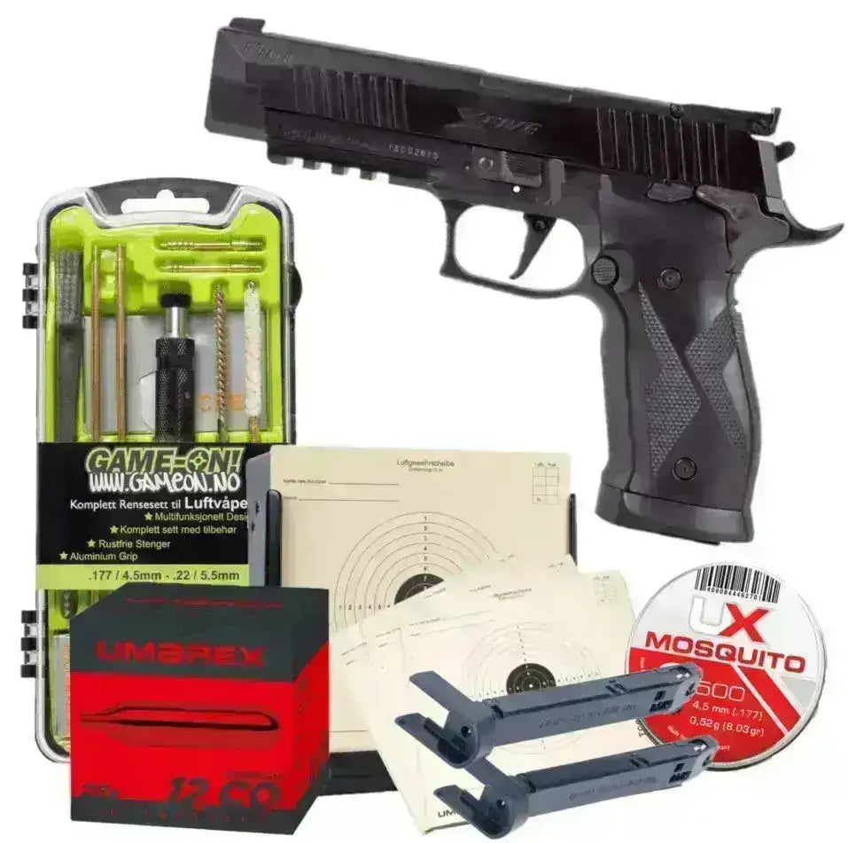 Sig Sauer - X-Five Luftpistol 4.5mm Pellets MEGAPAKKE - Svart - Game-On.no