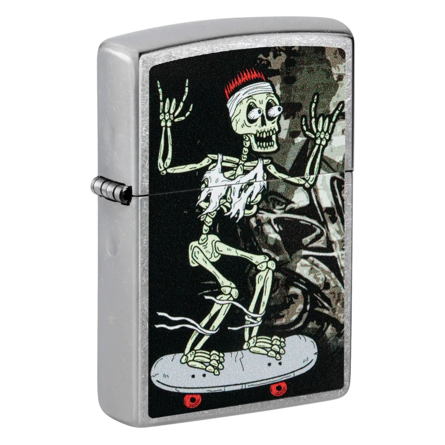 Skateboard Skjelett Motiv - Lighter - Game-On.no
