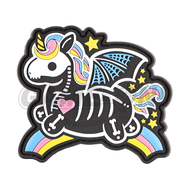 Skeleton Unicorn Patch - Rainbow - Game-On.no