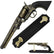 Western Navy Revolver replika sort med displaystativ