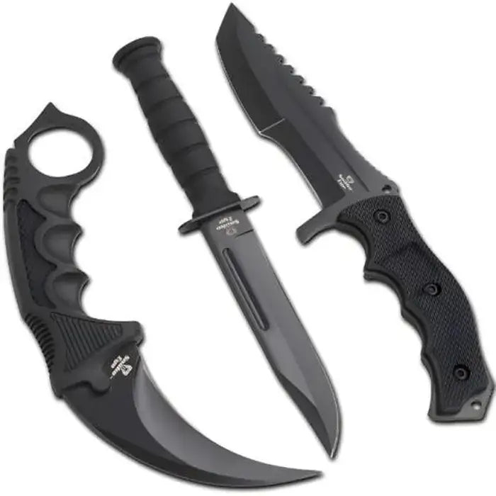 Snake Eye Knivsett – 3 Kniver med Fast Blad - Game-On.no
