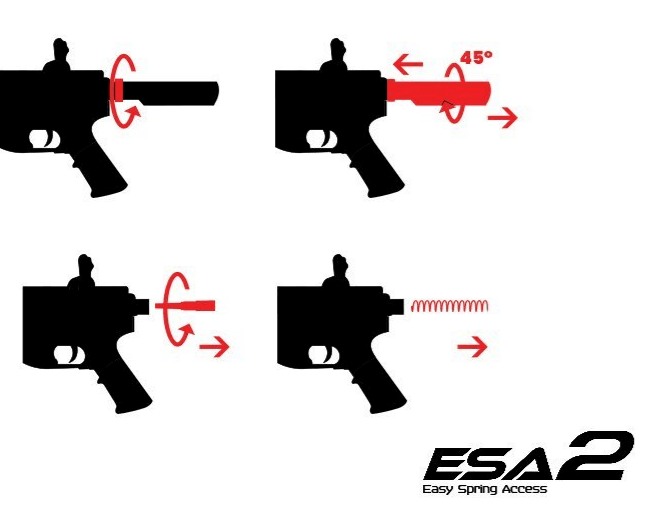 Specna Arms - E01 EDGE 2.0 RRA Elektrisk Softgunrifle - Svart - Game-On.no