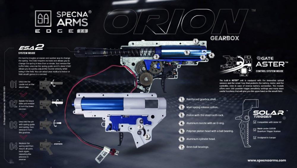 Specna Arms - E01 EDGE 2.0 RRA Elektrisk Softgunrifle - Svart - Game-On.no