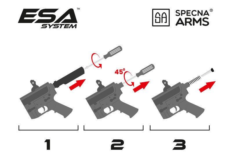 Specna Arms - E03 EDGE 2.0 RRA Elektrisk Softgunrifle - Svart - Game-On.no