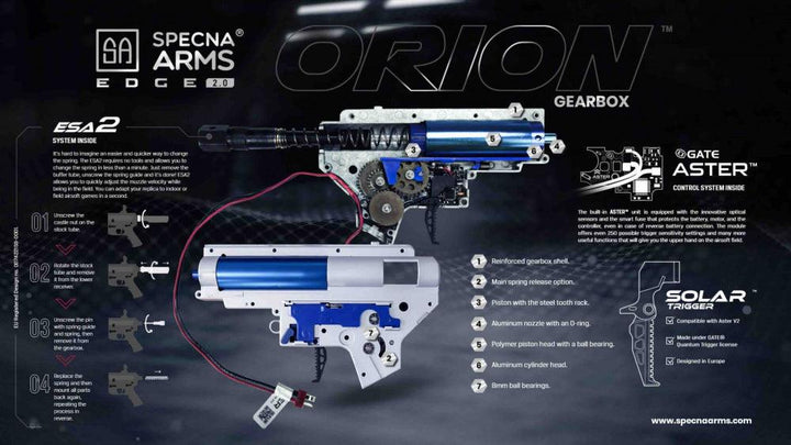 Specna Arms - E06 EDGE 2.0 Elektrisk Softgunrifle - Svart - Game-On.no