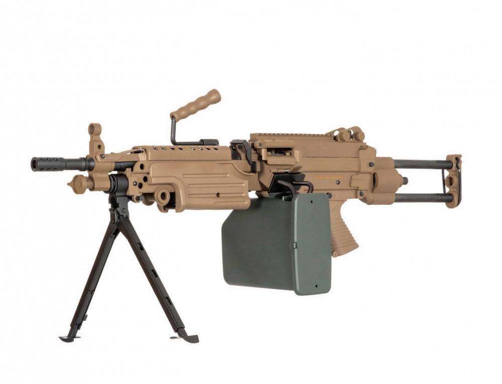 Specna Arms - M249 PARA Core Elektrisk Maskingevær - Tan - Game-On.no