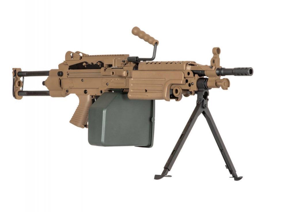 Specna Arms - M249 PARA Core Elektrisk Maskingevær - Tan - Game-On.no