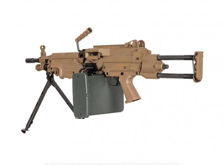 Specna Arms - M249 PARA Core Elektrisk Maskingevær - Tan - Game-On.no