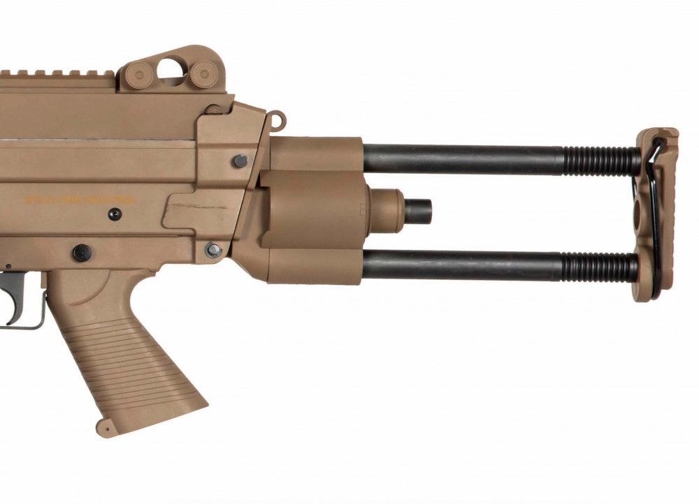 Specna Arms - M249 PARA Core Elektrisk Maskingevær - Tan - Game-On.no