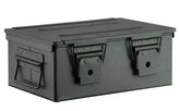 Stor Ammunisjonskasse - Grønn Metall Ammokasse - 33x22x13cm - Game-On.no