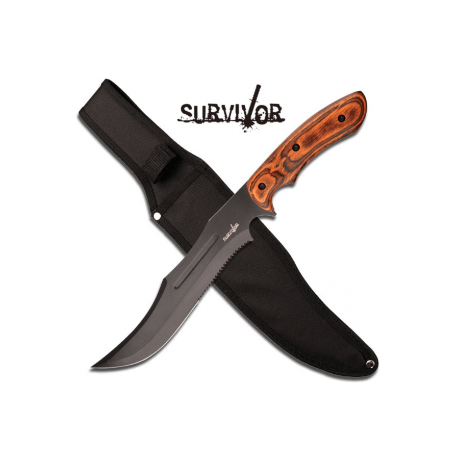 Survivor Hunting Knife - Pakkawood - Game-On.no