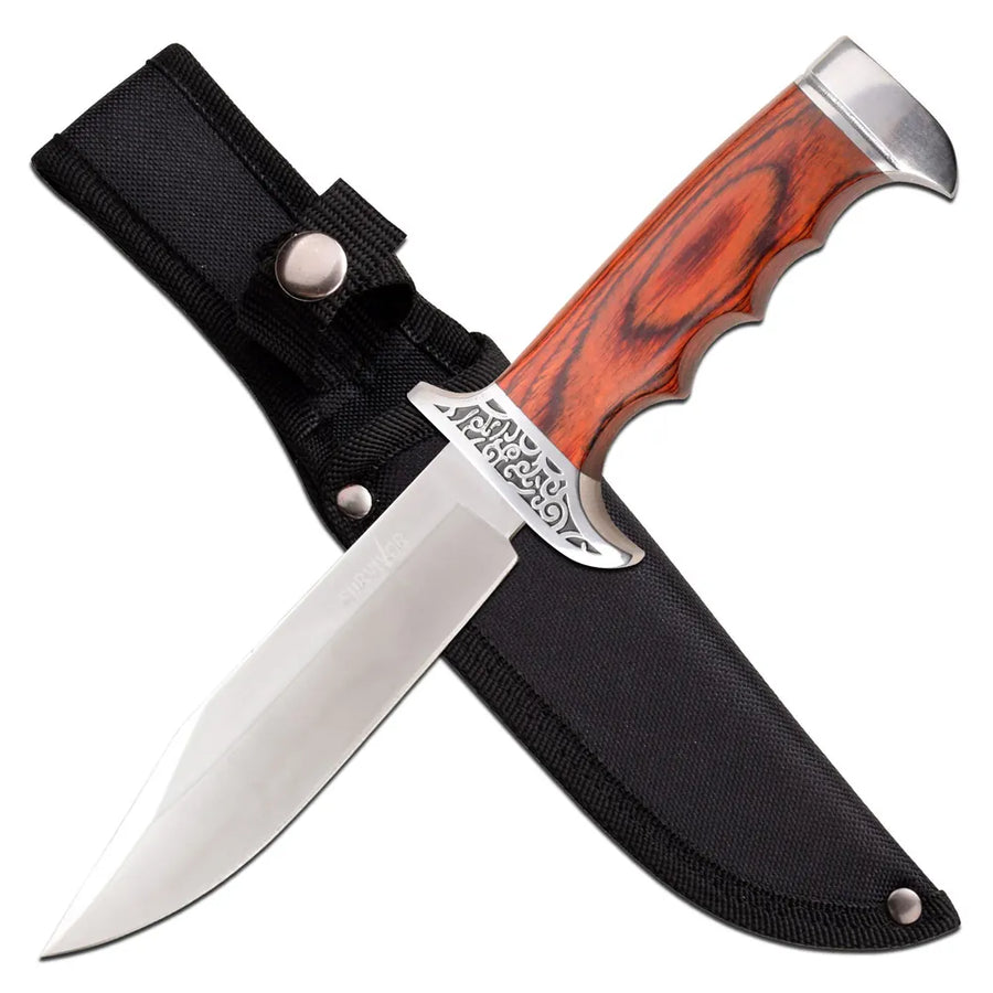 Survivor - Ridged Handle Kniv – Klassisk og Allsidig - Game-On.no