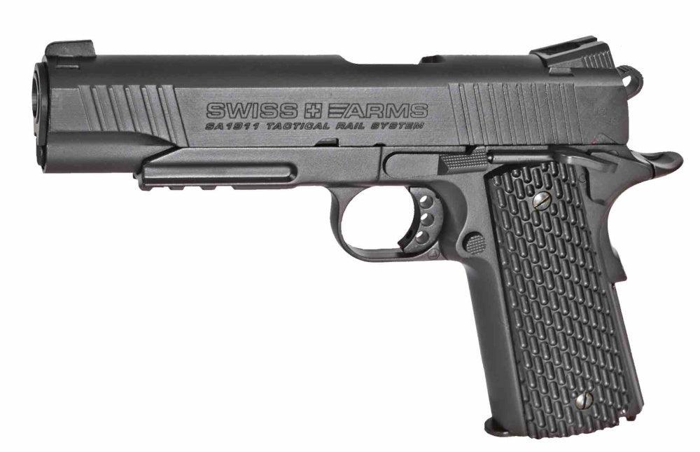 Swiss Arms 1911 Tactical Co2 Drevet Luftpistol - 4.5mm BB - Game-On.no