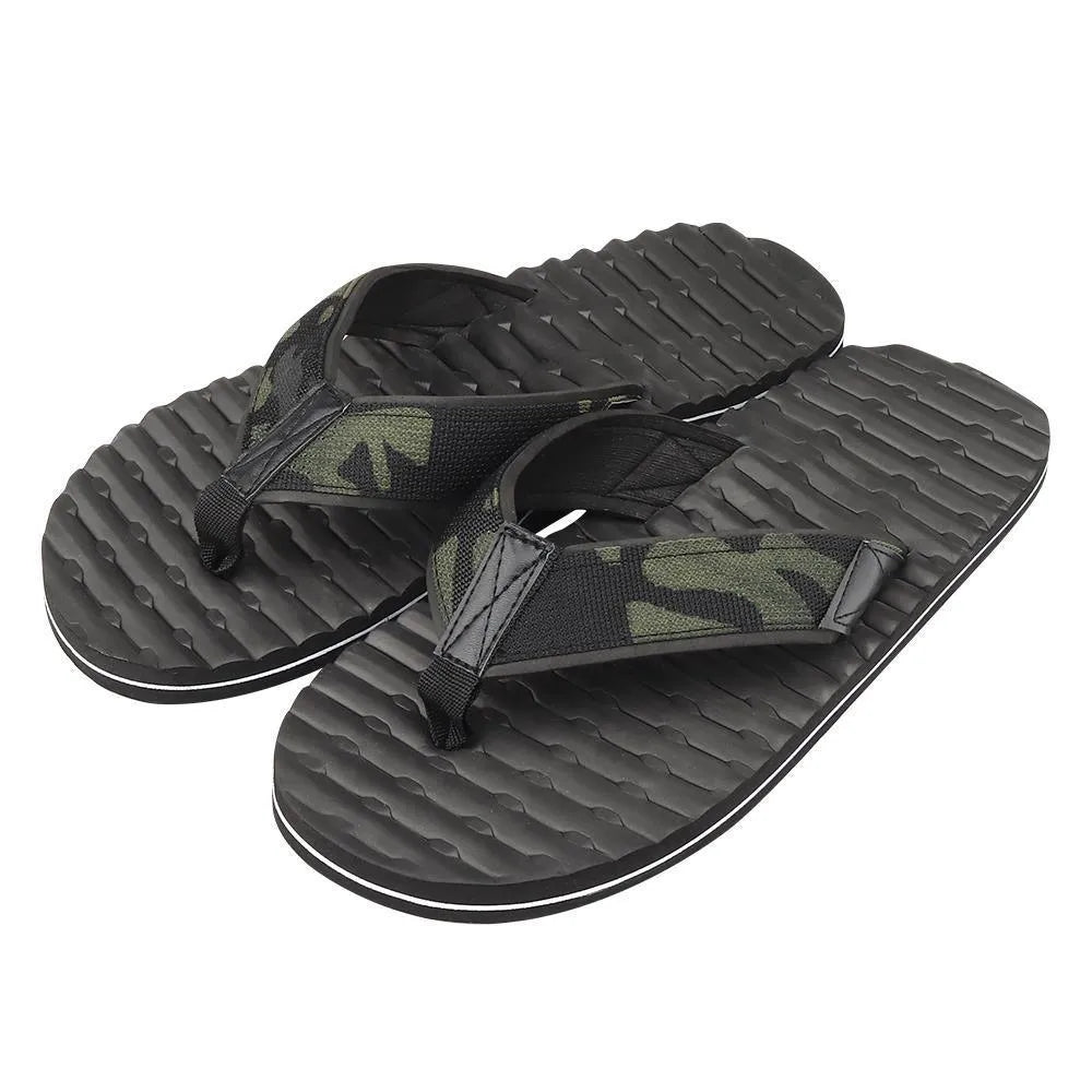 Taktiske Flip Flop Sko - Svart/Svart MC - Game-On.no