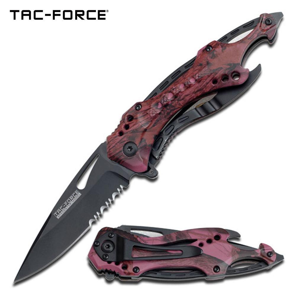 TF - Sports Bike Handle Foldekniv - Rosa Camo - Game-On.no