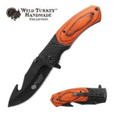 Wild Turkey Handmade Timberline bukåpnerkniv med trehåndtak