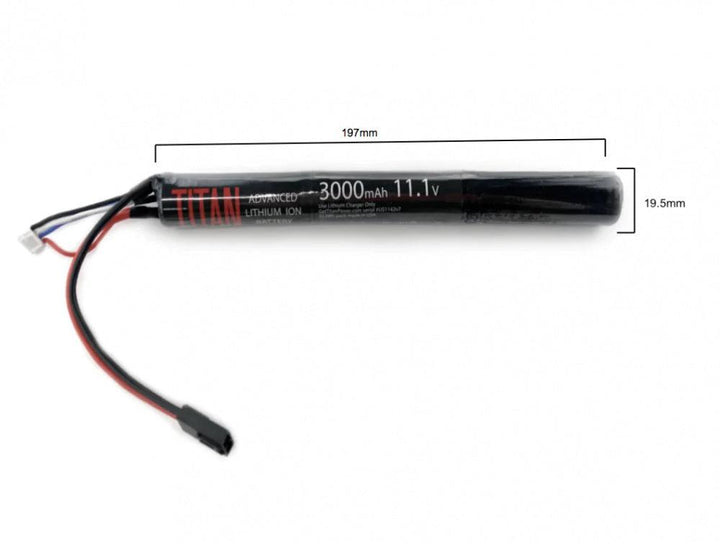 Titan 11.1v 3000mAh Li-Ion Batteri Stick - Mini Tamiya - Game-On.no