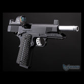 EMG x Kimber TLE/RL II, med rødpunktsikte, vinklet mot løp