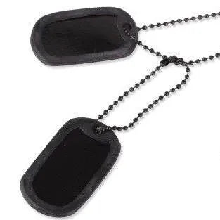 US BLACK DOG TAG SET WITH SILENCER - Game-On.no