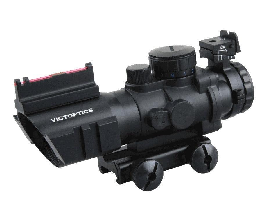 Vector Optics - C1 ACOG Sikte - 4x32mm Rødpunkt med 21mm Feste - Game-On.no