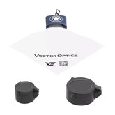 Vector Optics Constantine 1-8x24 FFP, linsedeksler og rengjøringsklut