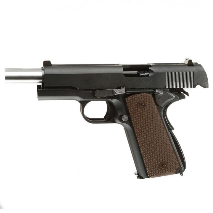 WE - 1911 Double Barrel Gassdrevet Softgunpistol - Svart - Game-On.no