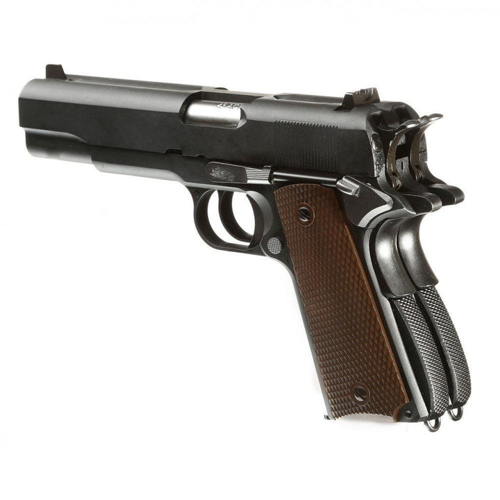 WE - 1911 Double Barrel Gassdrevet Softgunpistol - Svart - Game-On.no