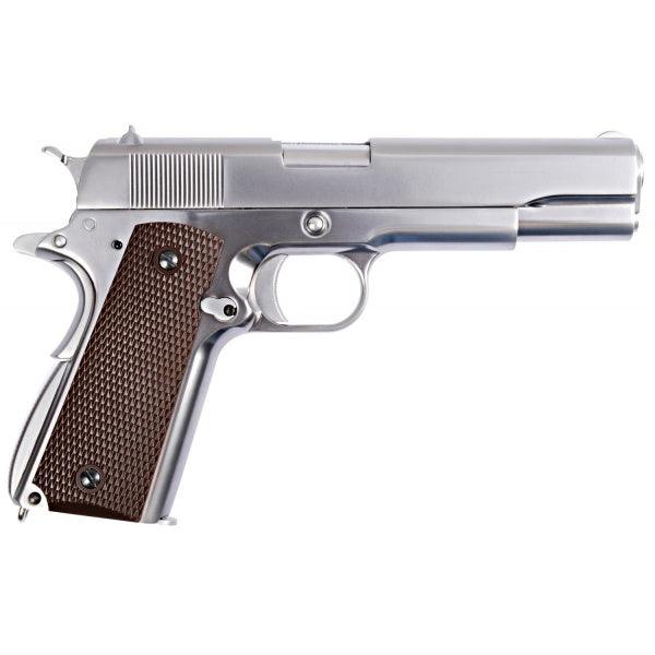 WE - 1911 Matte Chrome V3 - Blowback - Game-On.no