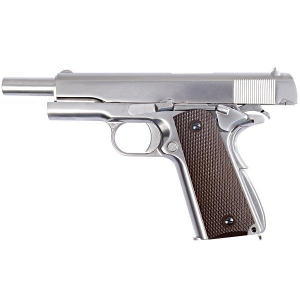 WE - 1911 Matte Chrome V3 - Blowback - Game-On.no