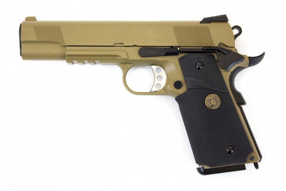 WE - 1911 MEU med Rail TAN - Game-On.no