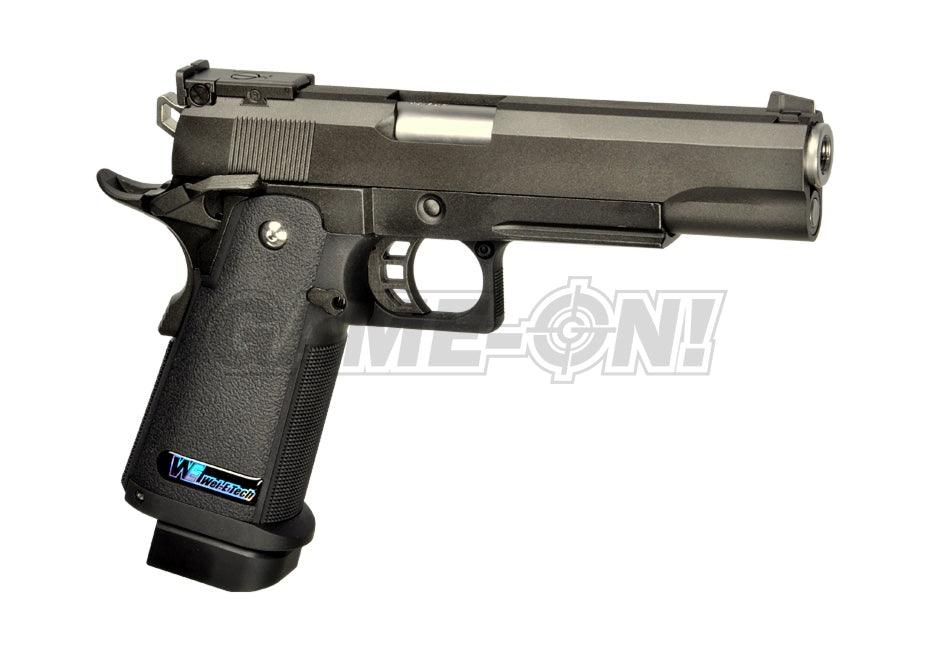 WE - Hi-Capa 5.1 Softgunpistol med Blowback - Full Metall Svart - Game-On.no