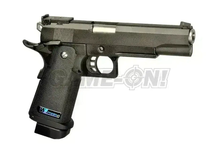 WE - Hi-Capa 5.1 Softgunpistol med Blowback - Full Metall Svart - Game-On.no