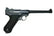 WE - Luger P08 6 Gassdrevet Airsoftpistol med Blowback - Sort - Game-On.no