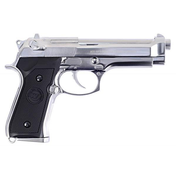 WE - M92S Matte Chrome - Blowback - Game-On.no