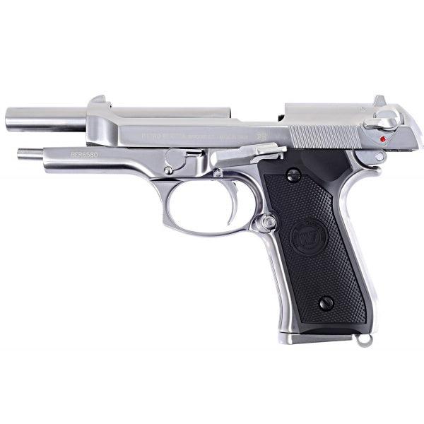 WE - M92S Matte Chrome - Blowback - Game-On.no