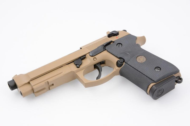 WE - M9A1 USMC Style Gassdrevet Softgunpistol - Tan - Game-On.no