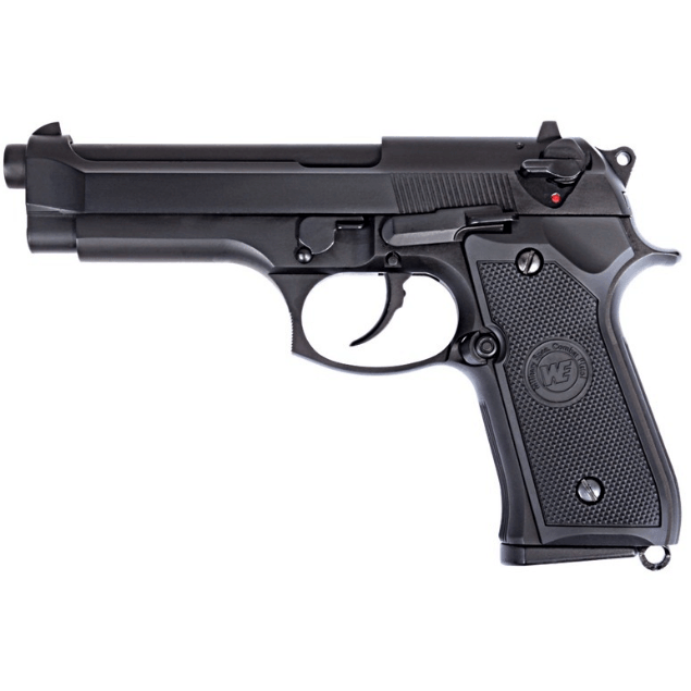 WE - New M92 Gassdrevet Softgun med Blowback - Svart - Game-On.no