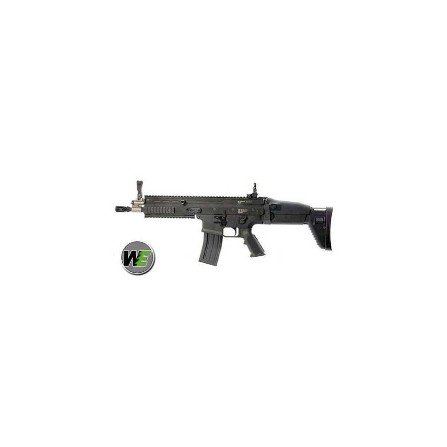 WE - SCAR-L Black - Open Bolt GBB - Game-On.no