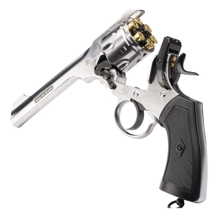 Webley - MKVI Service Revolver 6mm Softgun Pistol - Silver - Game-On.no