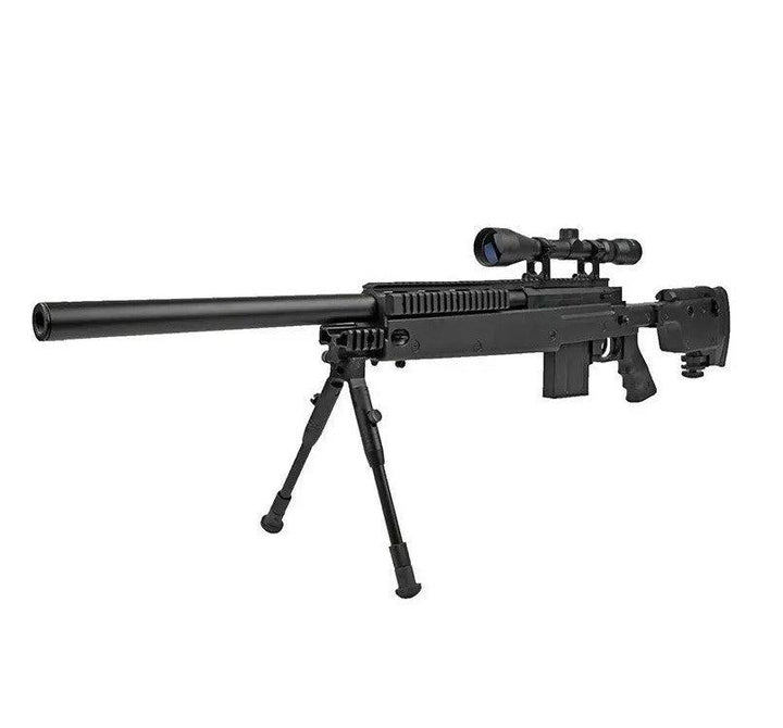 Well - MB4406D Springer Airsoft Sniper med Kikkertsikte og Tofot - Game-On.no