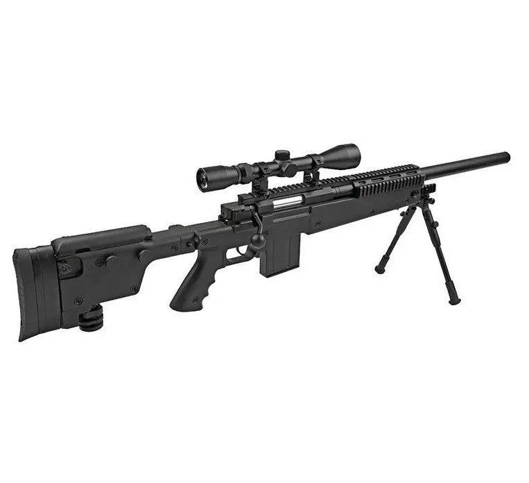 Well - MB4406D Springer Airsoft Sniper med Kikkertsikte og Tofot - Game-On.no