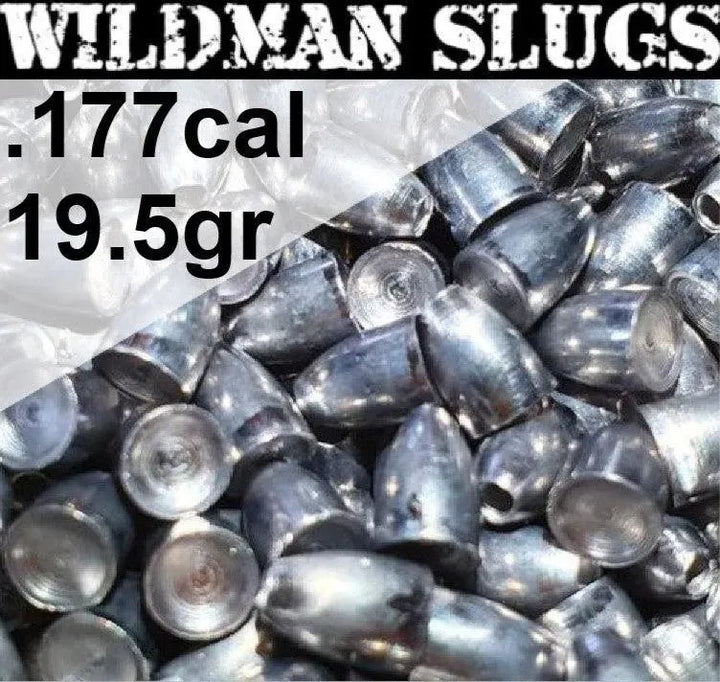 Wildman Flat Base Slugs til Luftvåpen 4.5mm (.177) - 19.5gr 200s - Game-On.no