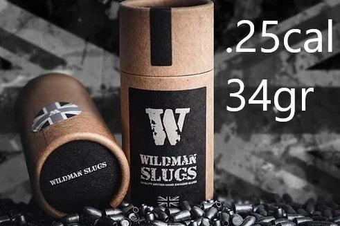 Wildman Flat Base Slugs til Luftvåpen 6.35mm(.25) - 34gr 100stk - Game-On.no