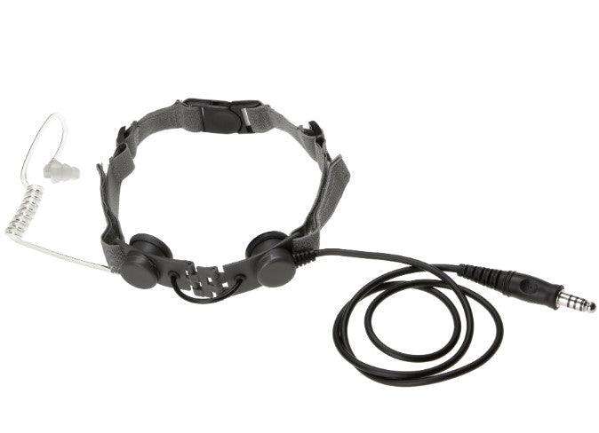 Z-Tactical Throat Mic - Strupemikrofon - 7.5mm Plugg - Oliven - Game-On.no