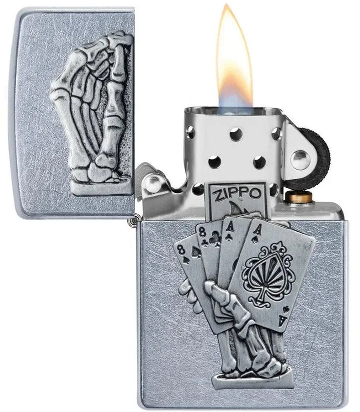 Zippo - 3D Dead Mans Hand Design - Game-On.no